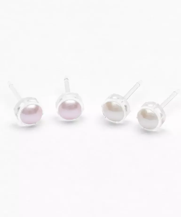 Bezel Pearl Örhänge