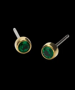 Bezel Örhänge 4 mm