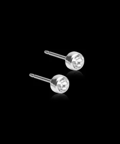 Bezel Örhänge 4 mm