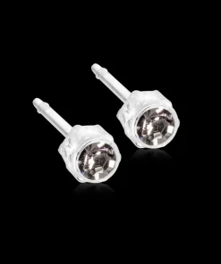 Bezel Örhänge 4 mm