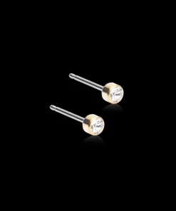 Bezel Örhänge 3 mm