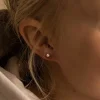 Bezel Örhänge 4 mm