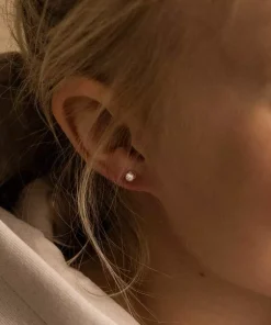 Bezel Örhänge 4 mm