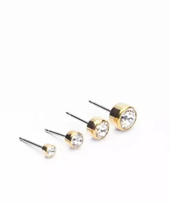 Bezel Örhänge 3 mm