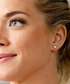 Bezel Örhänge 6 mm