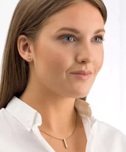 Bezel Örhänge 4 mm