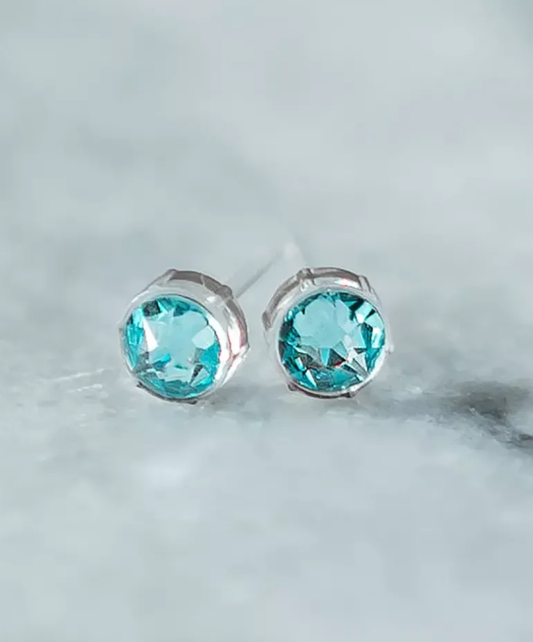 Bezel Örhänge 6 mm