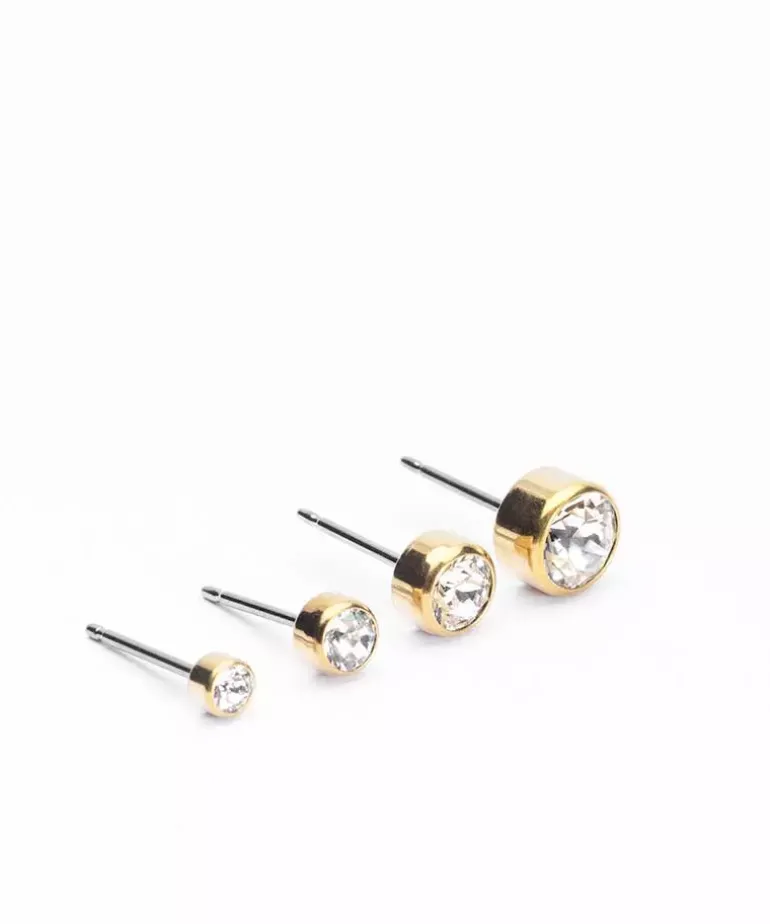 Bezel Örhänge 6 mm