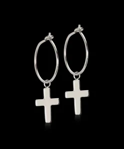 Ear Ring 14 mm, Pendant Cross