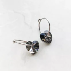 Ear Ring 14 mm, Pendant Heart