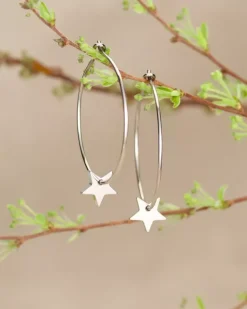 Ear Ring 25 mm, Pendant Star