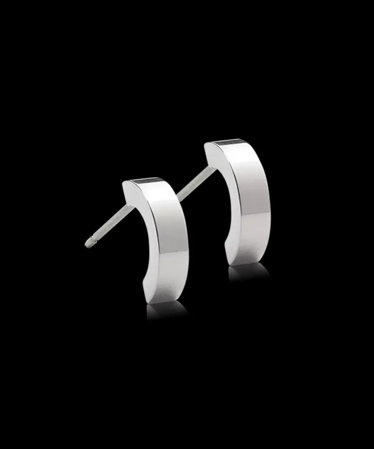 Pendant Plain Curved Örhänge 10 mm