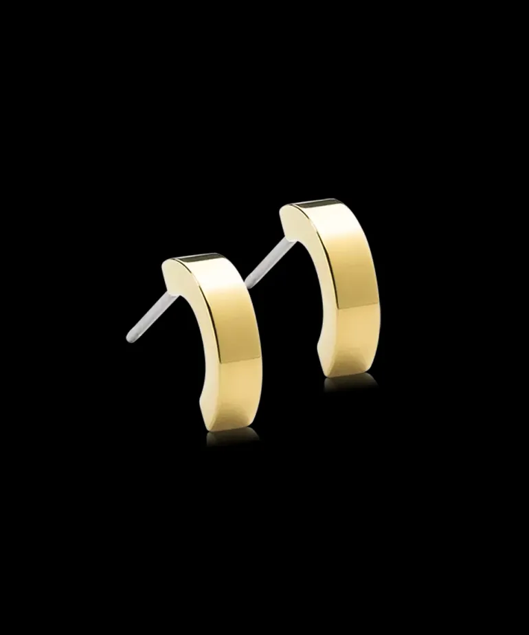 Pendant Plain Curved Örhänge 10 mm