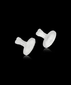 Skin friendly earring backs for medical plastic earrings