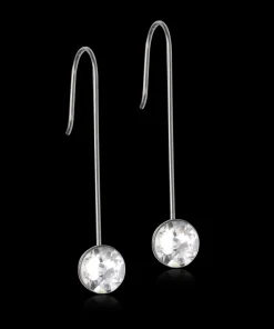 Straight Pendant Bezel Örhänge